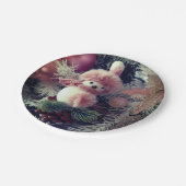 雪だるまクリスマス紙プレート ペーパープレート (アングル)