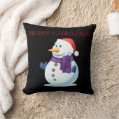 雪だるまクリスマス装飾用クッション。 クッション (ブランケット)