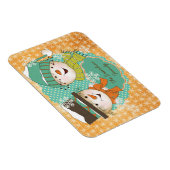 雪だるまクリスマス2パーソナライズされたフレキシ磁石 マグネット (右側)