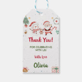 雪だるまクリスマス ギフトタグ (正面)