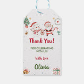 雪だるまクリスマス ギフトタグ (裏面)