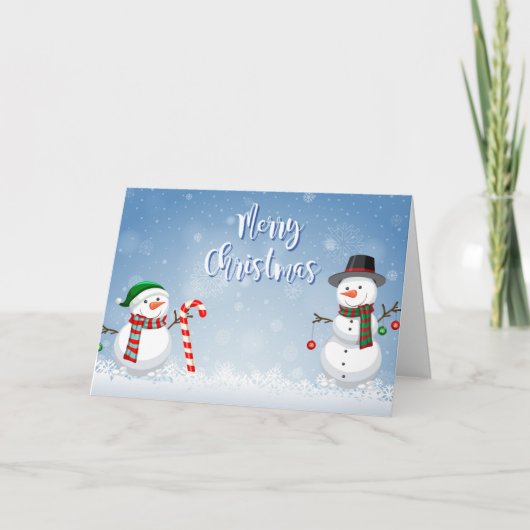 雪だるまクリスマス シーズンカード (正面)