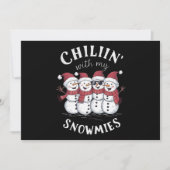 雪だるまクリスマス マイ・スノーミーと一緒にチルするギフト シーズンカード (正面)