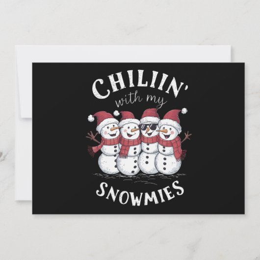 雪だるまクリスマス マイ・スノーミーと一緒にチルするギフト シーズンカード (正面)