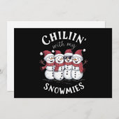 雪だるまクリスマス マイ・スノーミーと一緒にチルするギフト シーズンカード (正面/裏面)