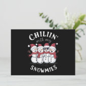 雪だるまクリスマス マイ・スノーミーと一緒にチルするギフト シーズンカード (スタンド正面)