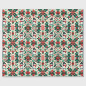 雪だるまクリスマス ラッピングペーパー (フラット)