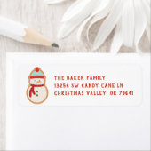 雪だるまクリスマスCookieラベル ラベル (インサイチュ)