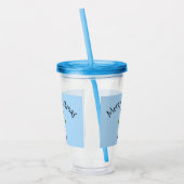 雪だるまクールメリークリスマスカスタムの姓 アクリルタンブラー (左)