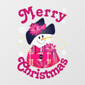 雪だるまグリーティング装飾窓の固定 ウィンドウサイン (シート)