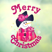 雪だるまグリーティング装飾窓の固定 ウィンドウサイン (シート3)