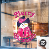 雪だるまグリーティング装飾窓の固定 ウィンドウサイン (カフェ窓)