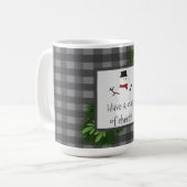 雪だるまグレーバッファロープラディマグ コーヒーマグカップ (正面左)