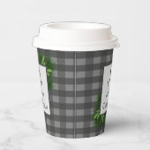 雪だるまグレーバッファロープレイド紙カップ 紙コップ (右)