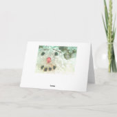 雪だるまグロー「私は単なるシンプル雪だるまだおもしろい」 カード (裏面)