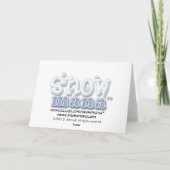 雪だるまケトルユーモアのあるベルズクリスマスカード シーズンカード (裏面)