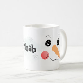 雪だるまココア名を追加Winter CupストッキングStuffer コーヒーマグカップ