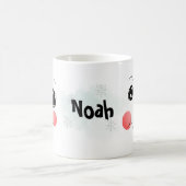 雪だるまココア名を追加Winter CupストッキングStuffer コーヒーマグカップ (中央)