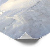 雪だるまコロンビア秋の赤い納屋の前に ポスター (角)