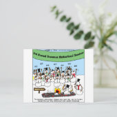 雪だるまコンベンショおもしろいンギフト&ティー シーズンポストカード (スタンド正面)