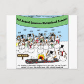 雪だるまコンベンショおもしろいンギフト&ティー シーズンポストカード (正面)