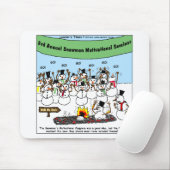 雪だるまコンベンショおもしろいンギフト&ティー マウスパッド (マウス)