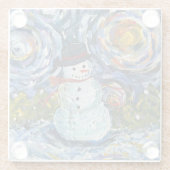 雪だるまコースター ガラスコースター (裏面)