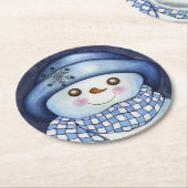 雪だるまコースター ラウンドペーパーコースター (アングル)