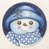 雪だるまコースター ラウンドペーパーコースター (正面)