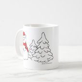 雪だるまコーヒーマグ コーヒーマグカップ (正面左)