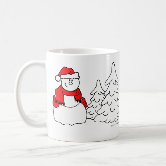 雪だるまコーヒーマグ コーヒーマグカップ (左)