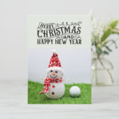 雪だるまゴルファー付きゴルフボール シーズンカード (スタンド正面)