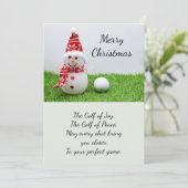 雪だるまゴルファー付きゴルフボール シーズンカード (スタンド正面)