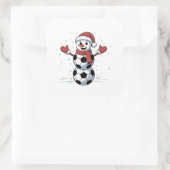 雪だるまサッカークリスマスサンタ野球スポーツ スクエアシール (バッグ)