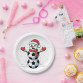 雪だるまサッカークリスマスサンタ野球スポーツ ペーパープレート (パーティー)