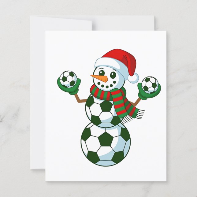 雪だるまサッカークリスマススポーツ愛好家 (正面)