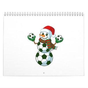 雪だるまサッカークリスマススポーツ愛好家 カレンダー