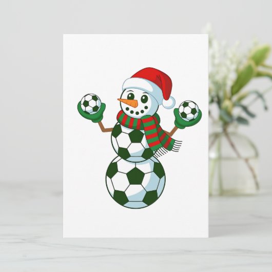 雪だるまサッカークリスマススポーツ愛好家 招待状 (スタンド正面)