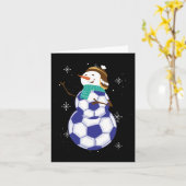雪だるまサッカーボール冬魔法 カード (黄色い花)