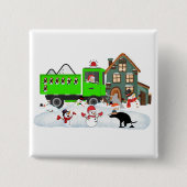 雪だるまサバイバルウンチ巡回 缶バッジ (正面)