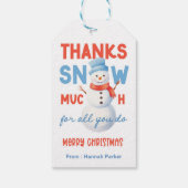 雪だるまサンキュースノーモア ギフトタグ (裏面)