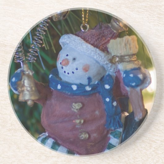雪だるまサンタオーナメント コースター (正面)