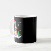 雪だるまサンタ遊バレーボールクリスマス選手 コーヒーマグカップ (正面左)