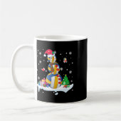 雪だるまサンタ遊バレーボールクリスマス選手 コーヒーマグカップ (左)