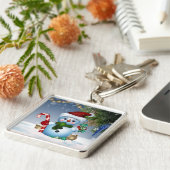 雪だるまサンタ キーホルダー (側面)