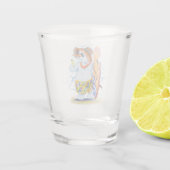 雪だるまサーファー飲みショットグラス – おもしろい ショットグラス (裏面)