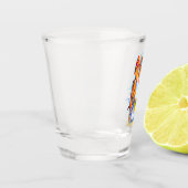 雪だるまサーファー飲みショットグラス – おもしろい ショットグラス (左)