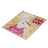 雪だるまシェフエプロン&シェフズハット タイル (側面)