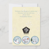 雪だるまシェフケータリングレストランフードサービス シーズンカード (裏面)