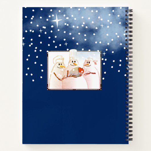 雪だるまシェフホリデークックブックレシピノート ノートブック (裏面)